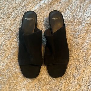 NEVER WORN! Black suede Vagabond mules.